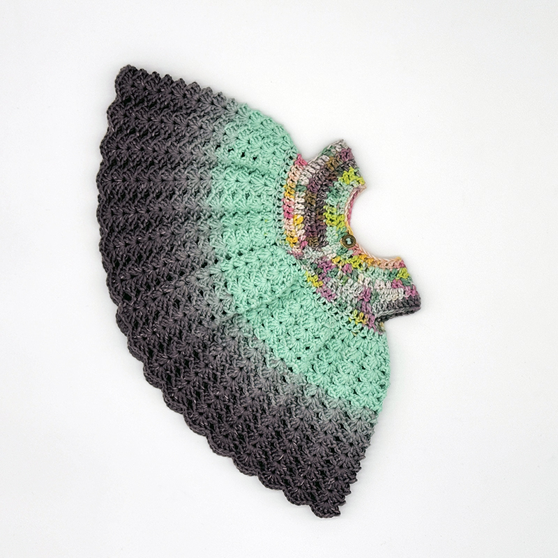 Dress Betty turquoise with grey back