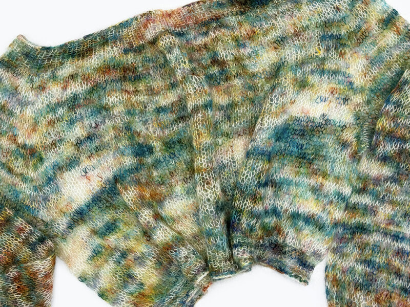 Woven women's mohair lamp Delilah